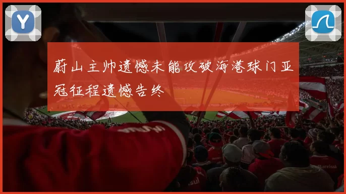 蔚山主帅遗憾未能攻破海港球门亚冠征程遗憾告终